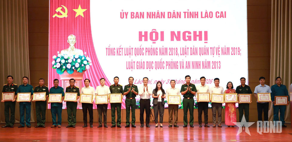 Lào Cai tổng kết thực hiện các luật về quân sự, quốc phòng